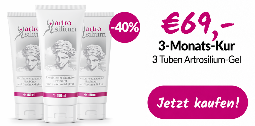 3-Monats-Kur: 3 Tuben Artrosilium-Gel für 69 €